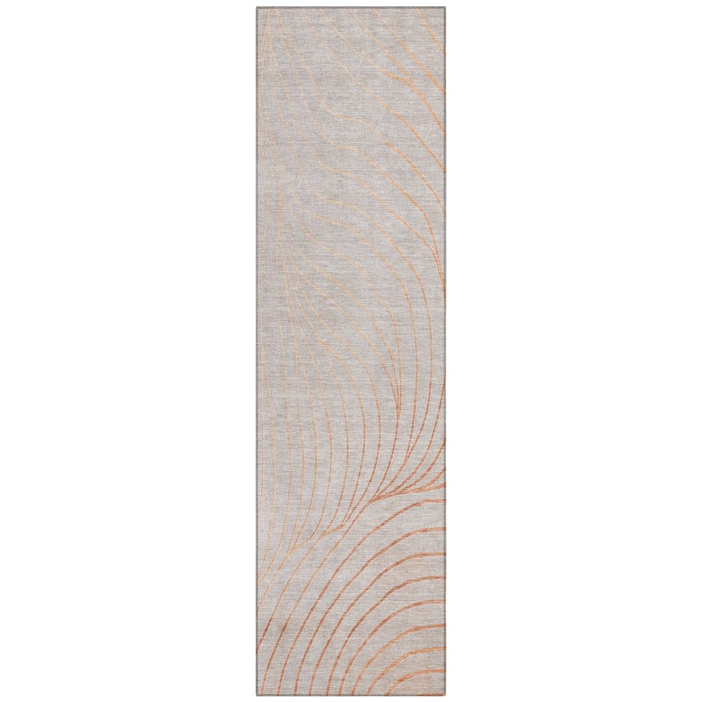 Machine Washable Indoor/Outdoor Chantille ACN2107 Copper 2'3" x 7'6" Runner Rug. Picture 1