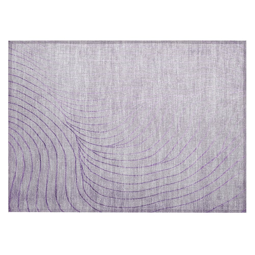 Machine Washable Indoor/Outdoor Chantille ACN2107 Lavender 1'8" x 2'6" Rug. Picture 1