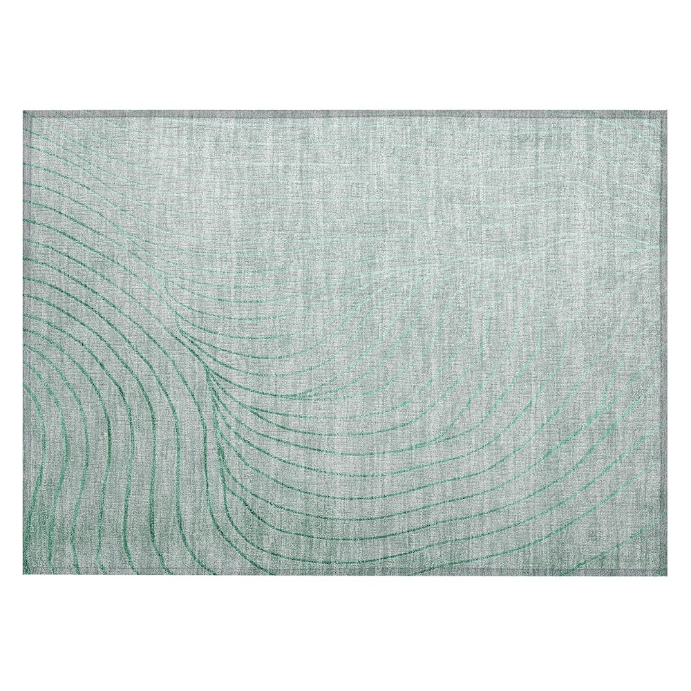 Machine Washable Indoor/Outdoor Chantille ACN2107 Mint 1'8" x 2'6" Rug. Picture 1