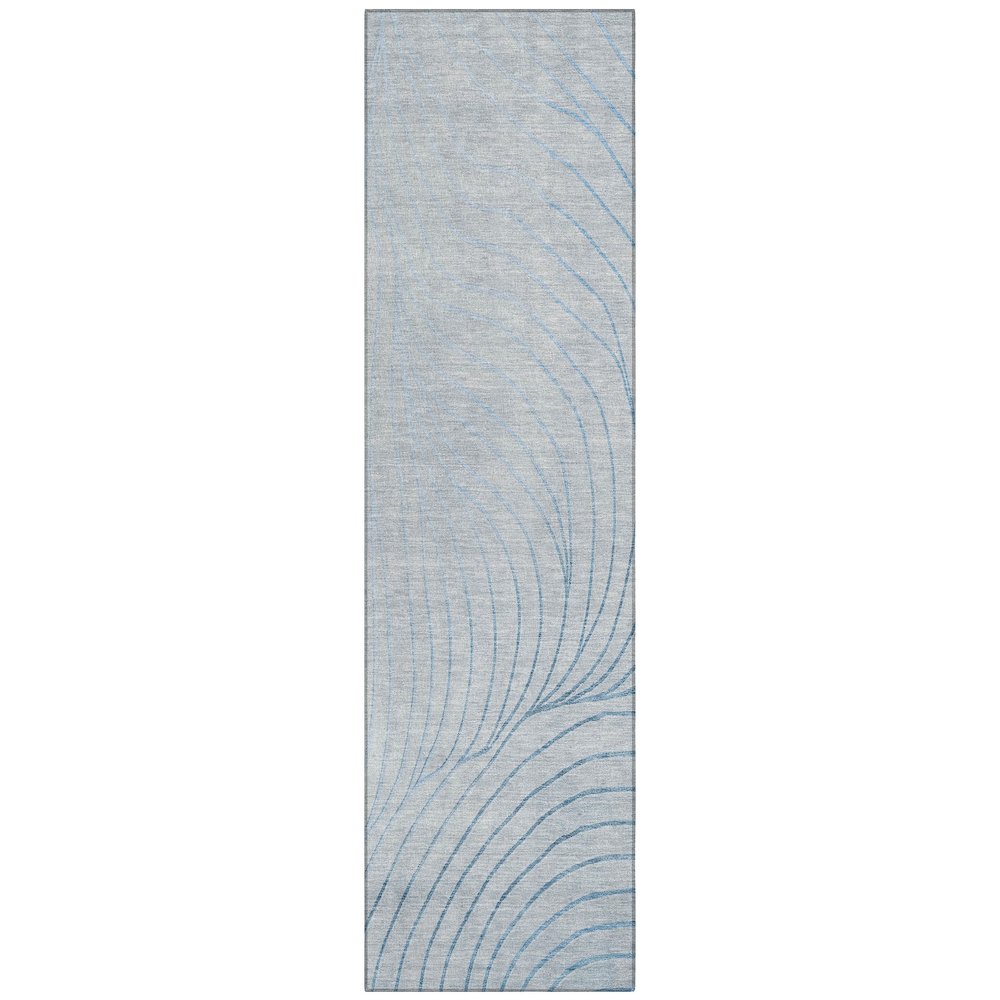 Machine Washable Indoor/Outdoor Chantille ACN2107 Sky 2'3" x 7'6" Runner Rug. Picture 1