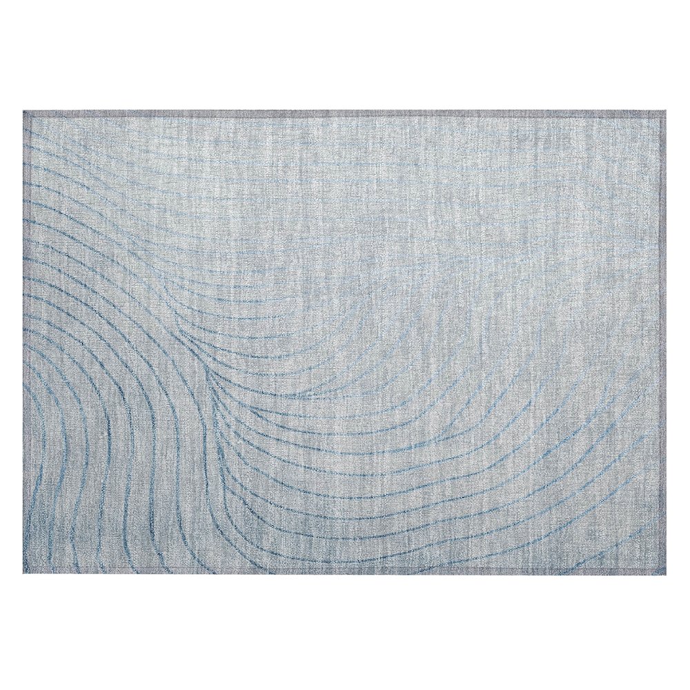 Machine Washable Indoor/Outdoor Chantille ACN2107 Sky 1'8" x 2'6" Rug. Picture 1