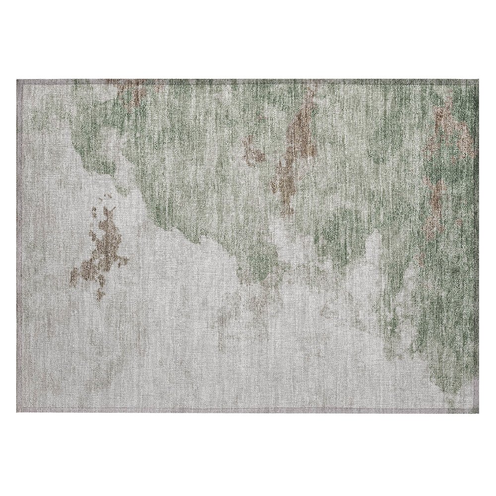 Machine Washable Indoor/Outdoor Chantille ACN2108 Aloe 1'8" x 2'6" Rug. Picture 1