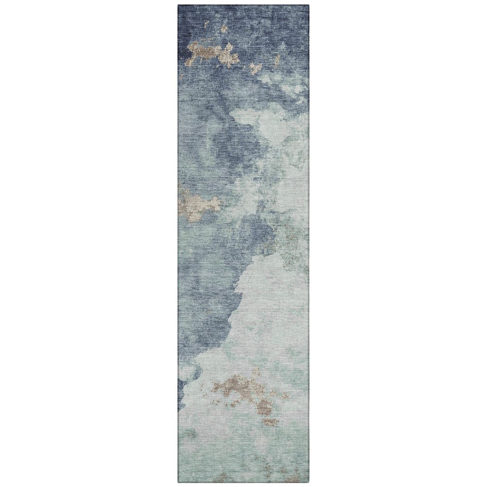 Machine Washable Indoor/Outdoor Chantille ACN2108 Seafoam 2'3" x 7'6" Runner Rug. Picture 1