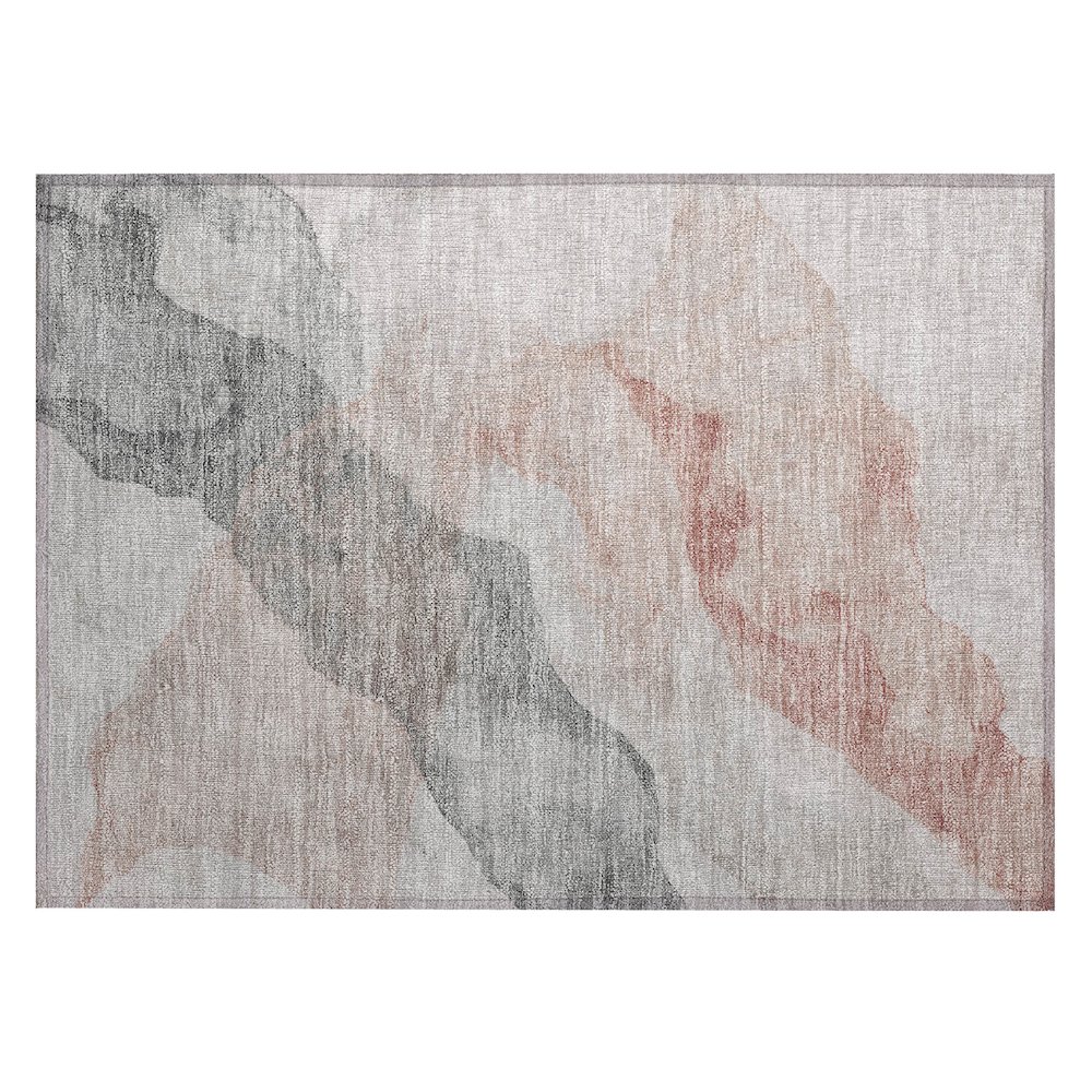 Machine Washable Indoor/Outdoor Chantille ACN2109 Salmon 1'8" x 2'6" Rug. Picture 1