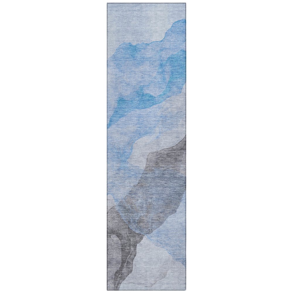 Machine Washable Indoor/Outdoor Chantille ACN2109 Sky 2'3" x 7'6" Runner Rug. Picture 1