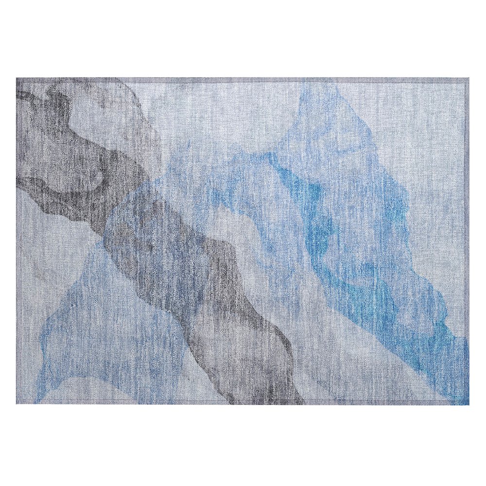 Machine Washable Indoor/Outdoor Chantille ACN2109 Sky 1'8" x 2'6" Rug. Picture 1