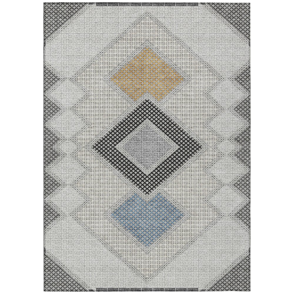 Machine Washable Indoor/Outdoor Chantille ACN2111 Gray 2'6" x 3'10" Rug. Picture 1