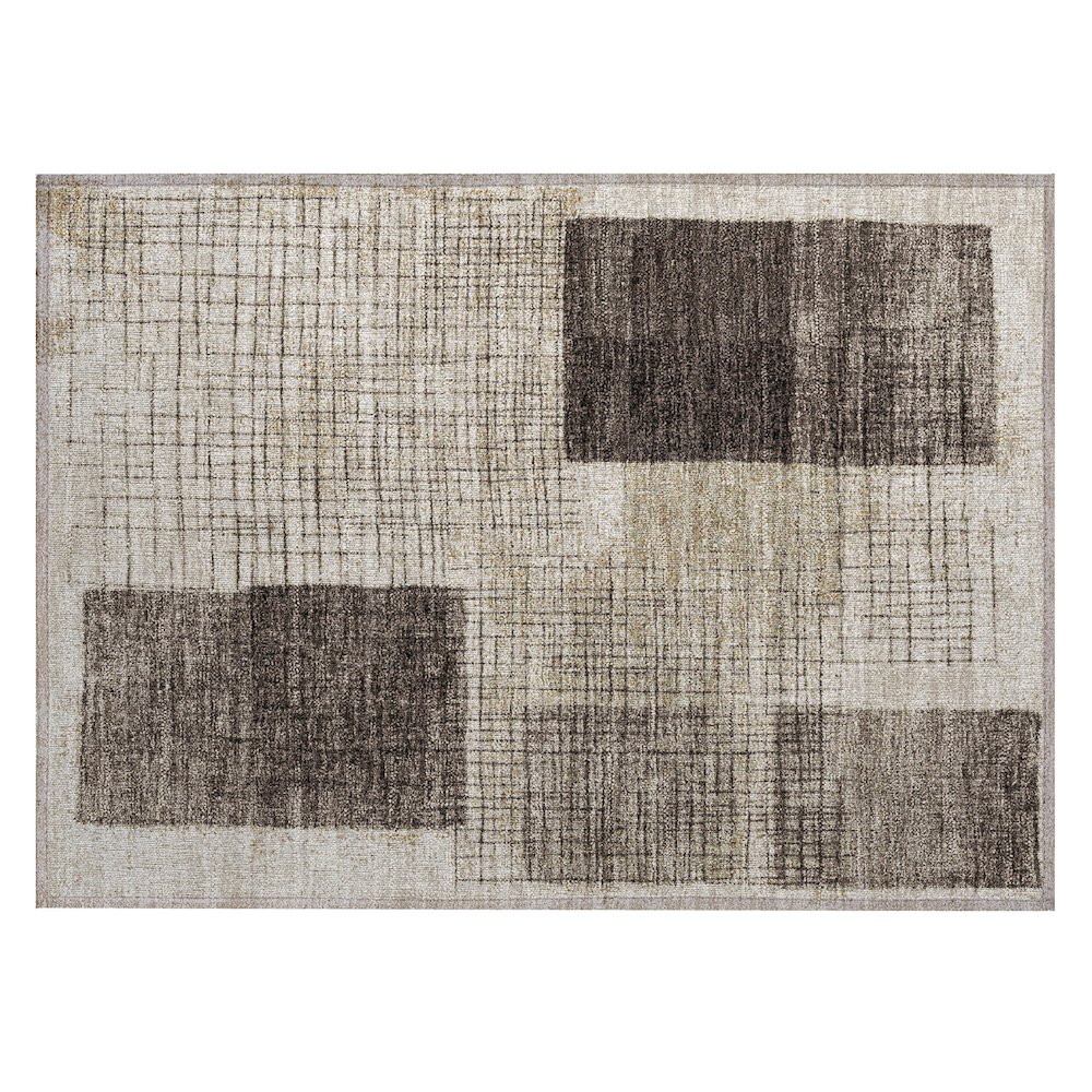 Machine Washable Indoor/Outdoor Chantille ACN2112 Brown 1'8" x 2'6" Rug. Picture 1
