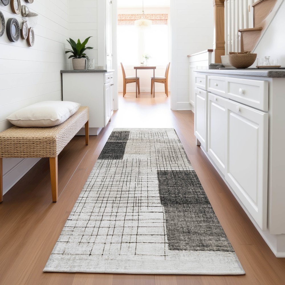 Machine Washable Indoor/Outdoor Chantille ACN2112 Ivory 2'3" x 7'6" Runner Rug. Picture 5