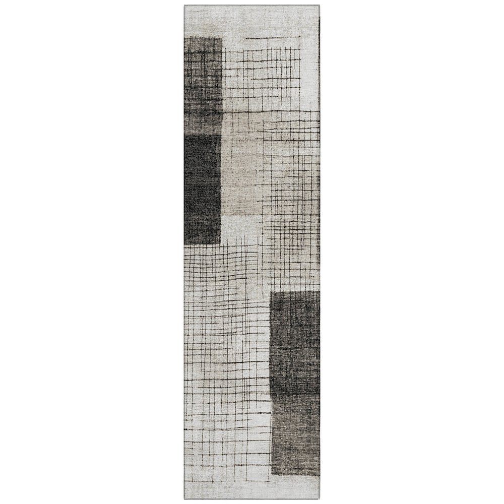 Machine Washable Indoor/Outdoor Chantille ACN2112 Ivory 2'3" x 7'6" Runner Rug. Picture 1
