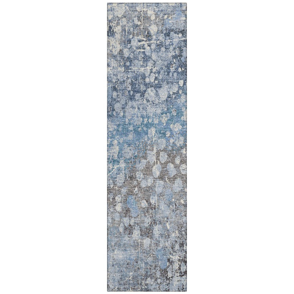 Machine Washable Indoor/Outdoor Chantille ACN2113 Blue 2'3" x 7'6" Runner Rug. Picture 1