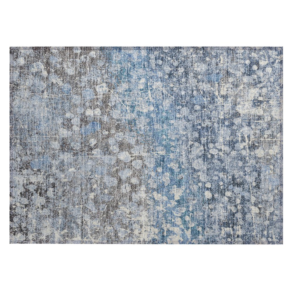 Machine Washable Indoor/Outdoor Chantille ACN2113 Blue 1'8" x 2'6" Rug. Picture 1