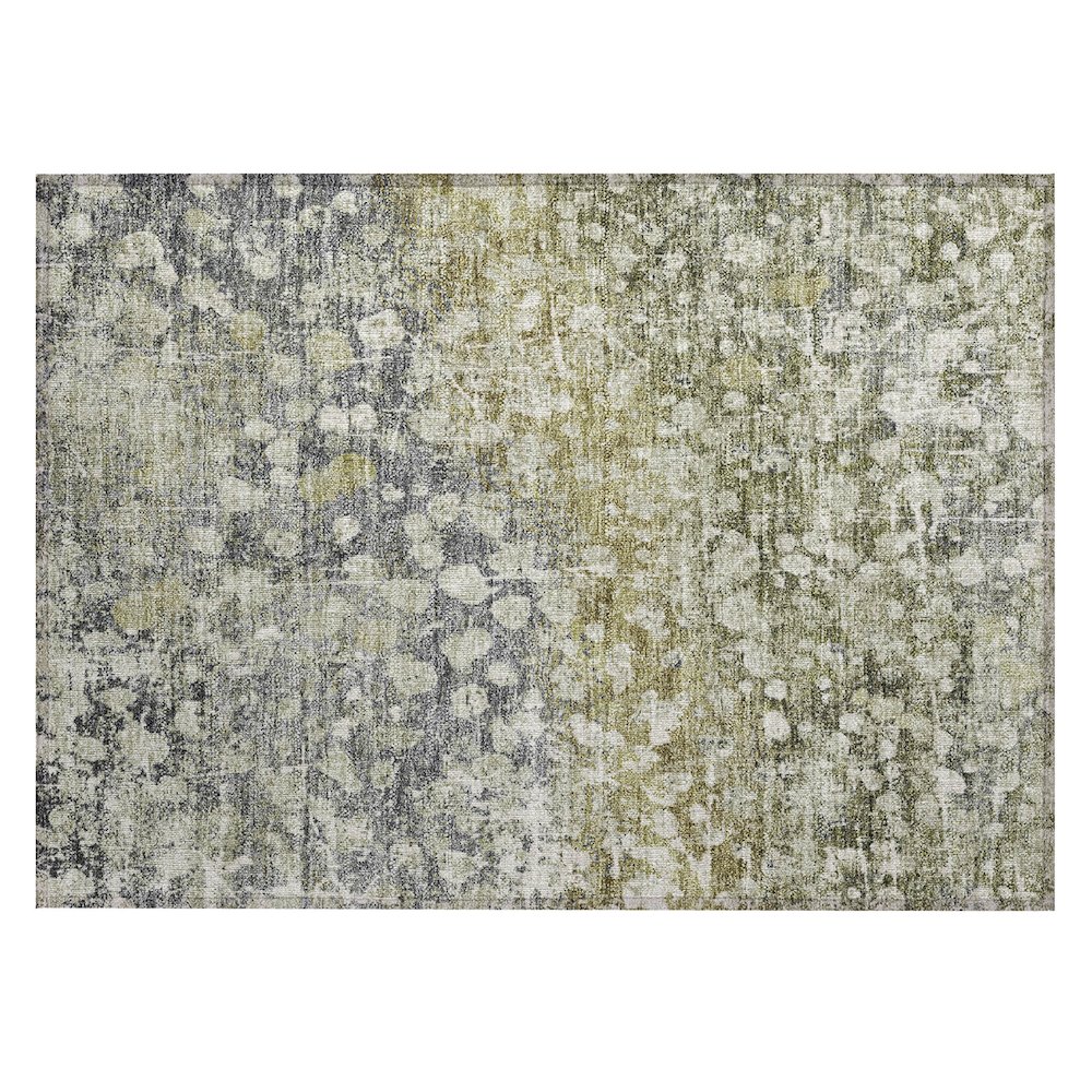 Machine Washable Indoor/Outdoor Chantille ACN2113 Olive 1'8" x 2'6" Rug. Picture 1