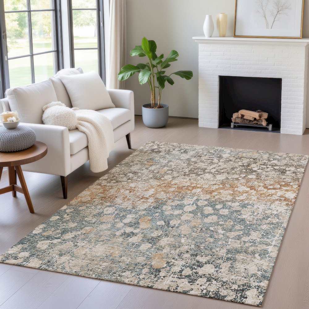 Machine Washable Indoor/Outdoor Chantille ACN2113 Putty 2'6" x 3'10" Rug. Picture 5