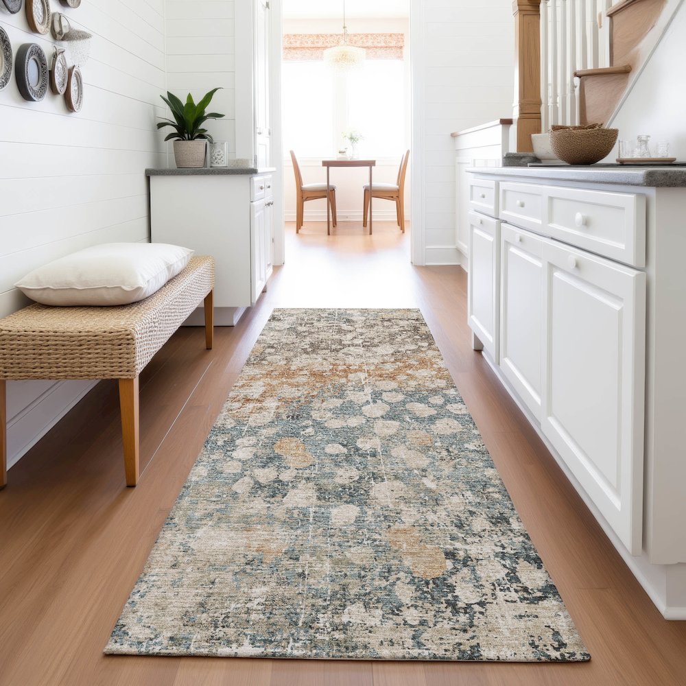 Machine Washable Indoor/Outdoor Chantille ACN2113 Putty 2'3" x 7'6" Runner Rug. Picture 5