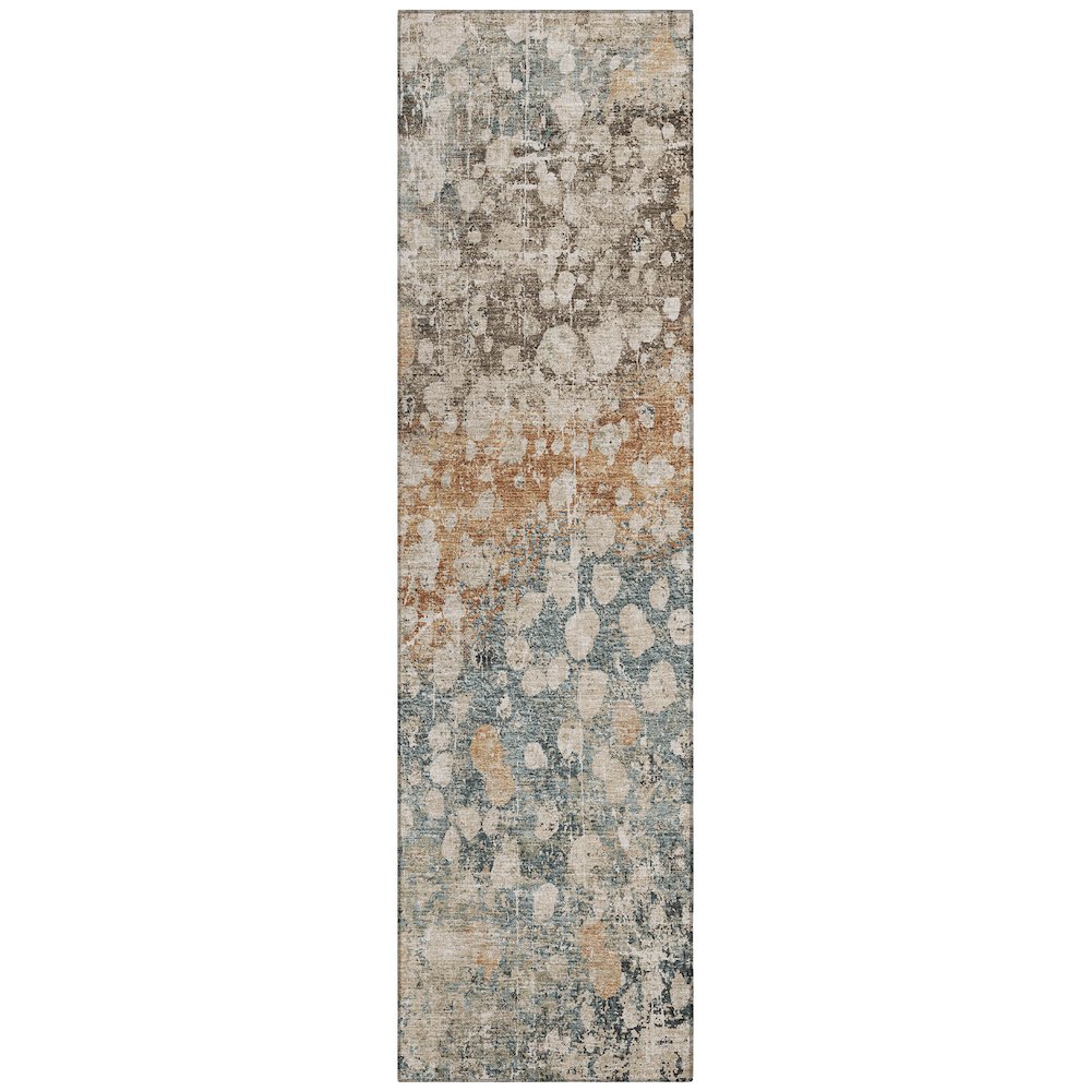 Machine Washable Indoor/Outdoor Chantille ACN2113 Putty 2'3" x 7'6" Runner Rug. Picture 1