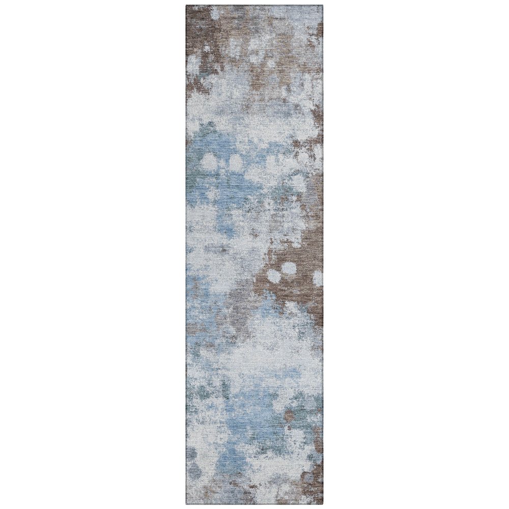 Machine Washable Indoor/Outdoor Chantille ACN2114 Brown 2'3" x 7'6" Runner Rug. Picture 1