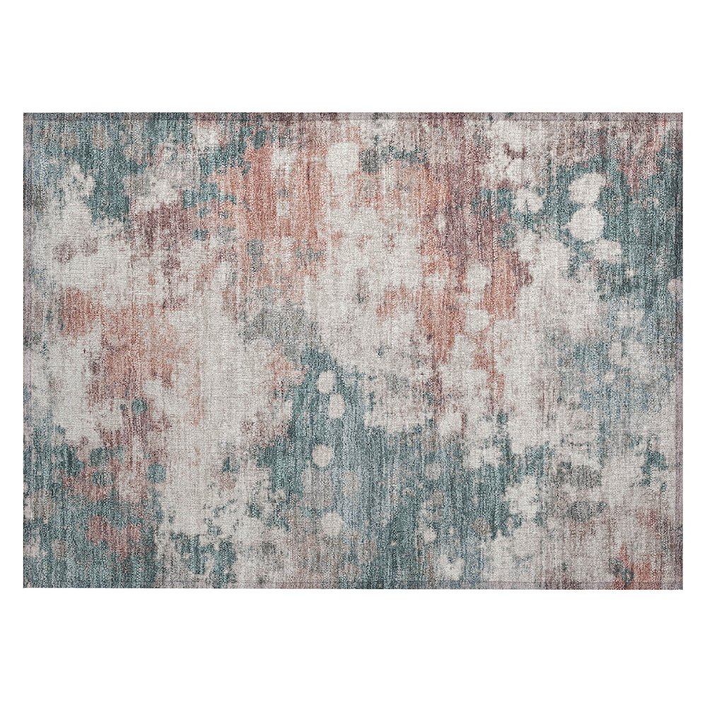 Machine Washable Indoor/Outdoor Chantille ACN2114 Coral 1'8" x 2'6" Rug. Picture 1