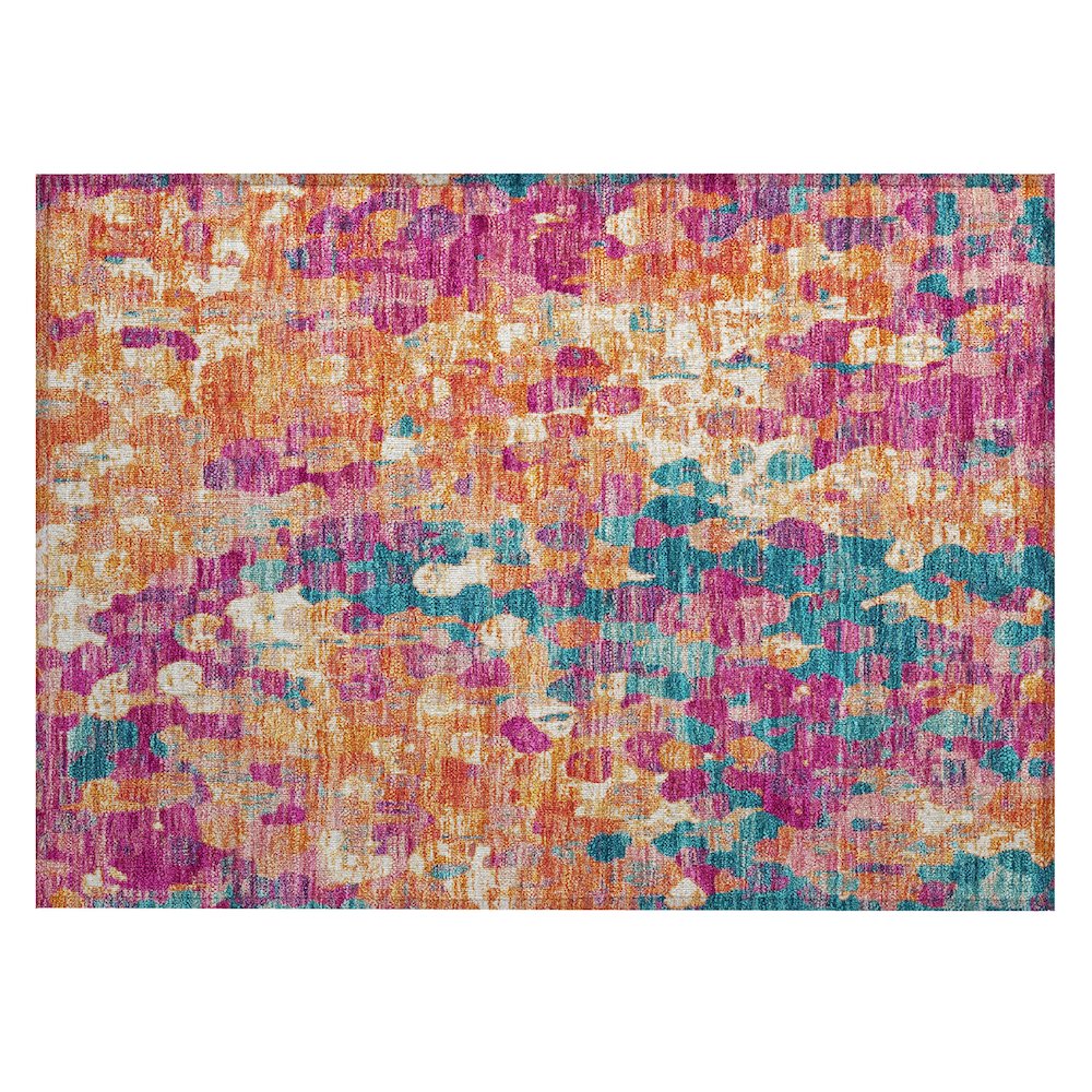 Machine Washable Indoor/Outdoor Chantille ACN2115 Blush 1'8" x 2'6" Rug. Picture 1
