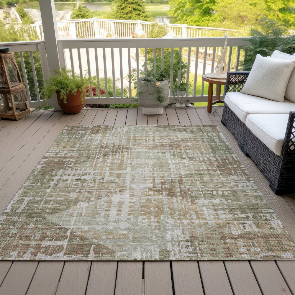 Machine Washable Indoor/Outdoor Chantille ACN2116 Fern 2'6" x 3'10" Rug. Picture 8