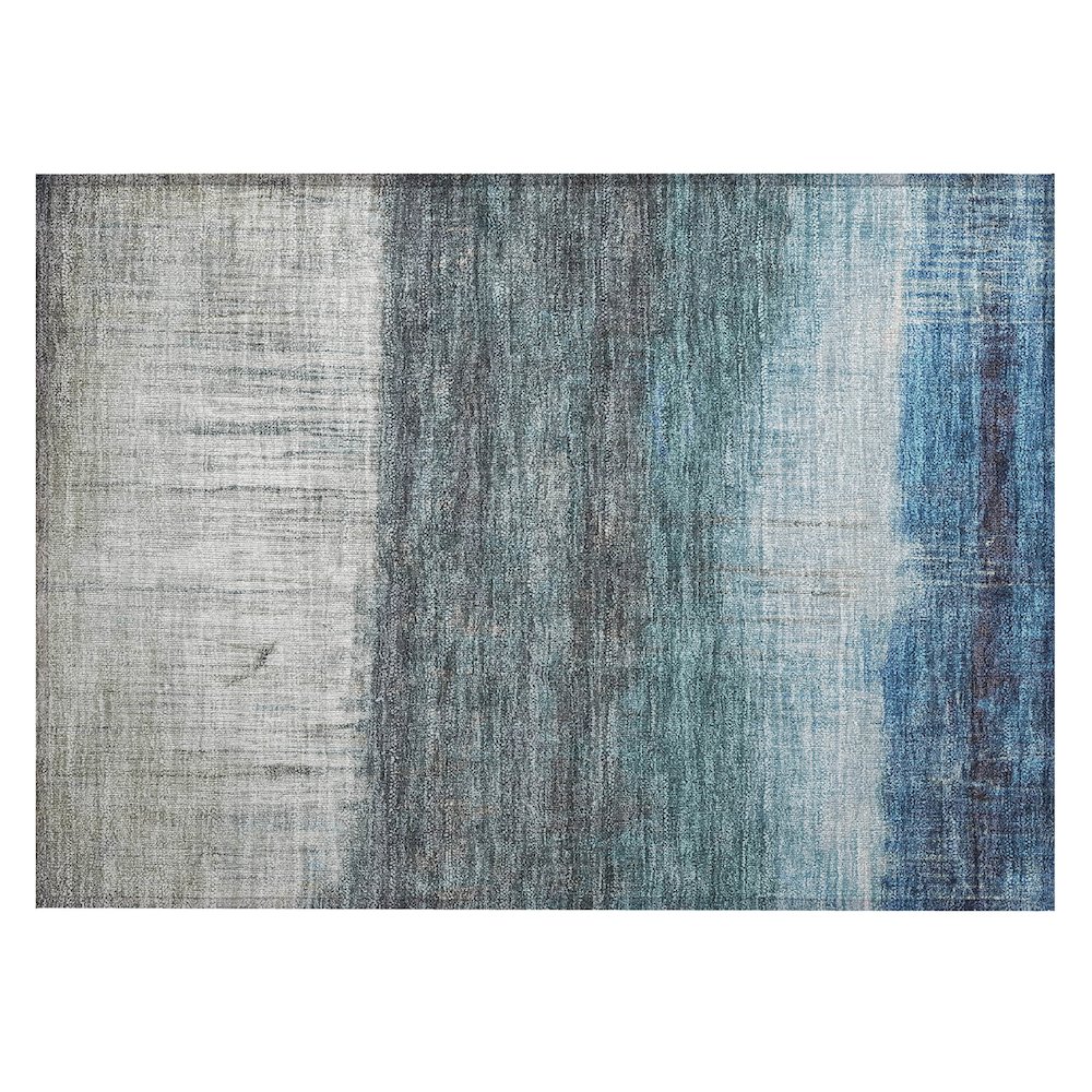 Machine Washable Indoor/Outdoor Chantille ACN2118 Blue 1'8" x 2'6" Rug. Picture 1