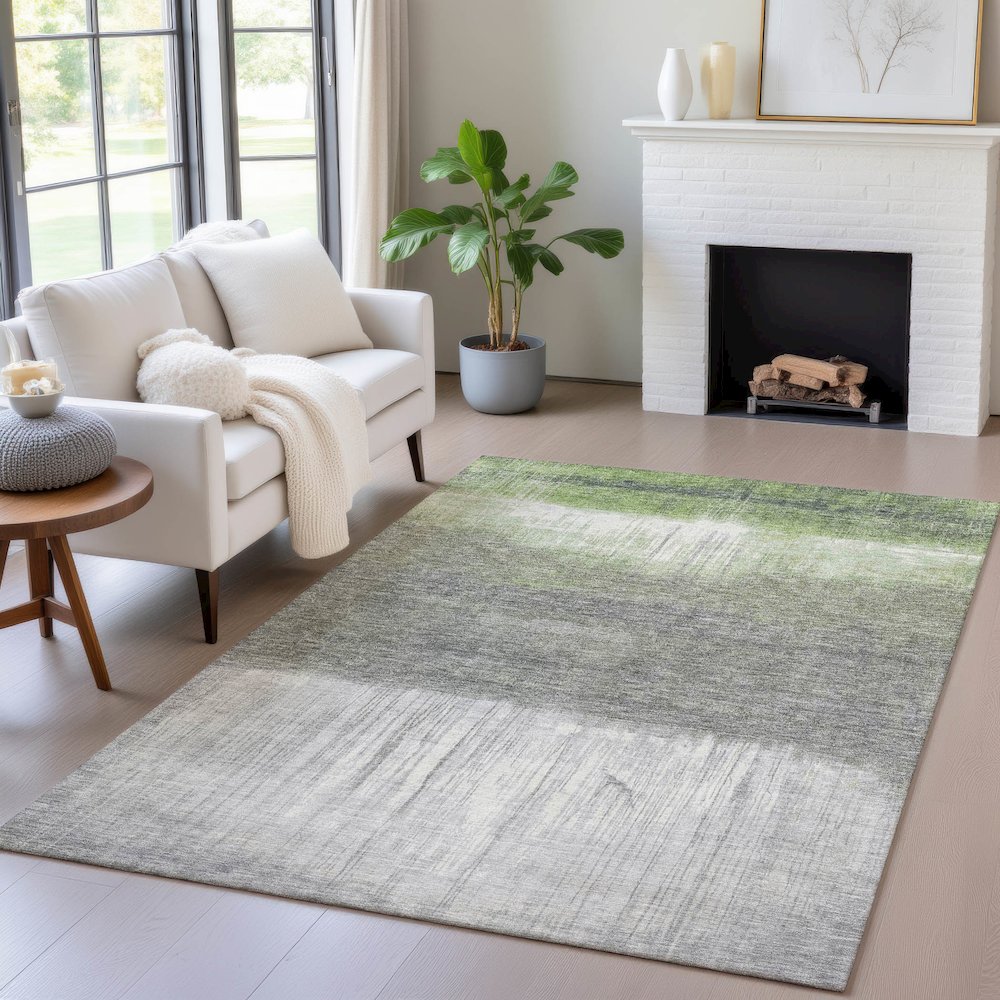 Machine Washable Indoor/Outdoor Chantille ACN2118 Fern 2'6" x 3'10" Rug. Picture 5