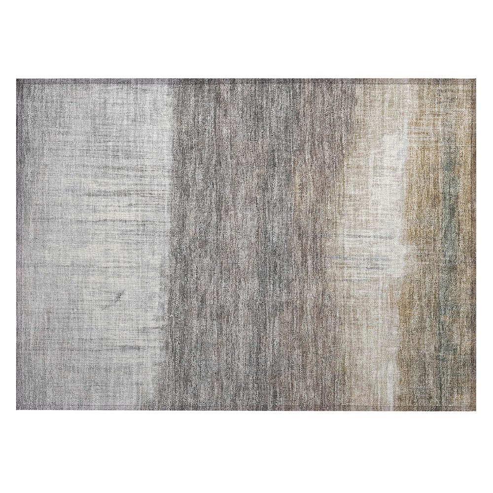 Machine Washable Indoor/Outdoor Chantille ACN2118 Taupe 1'8" x 2'6" Rug. Picture 1