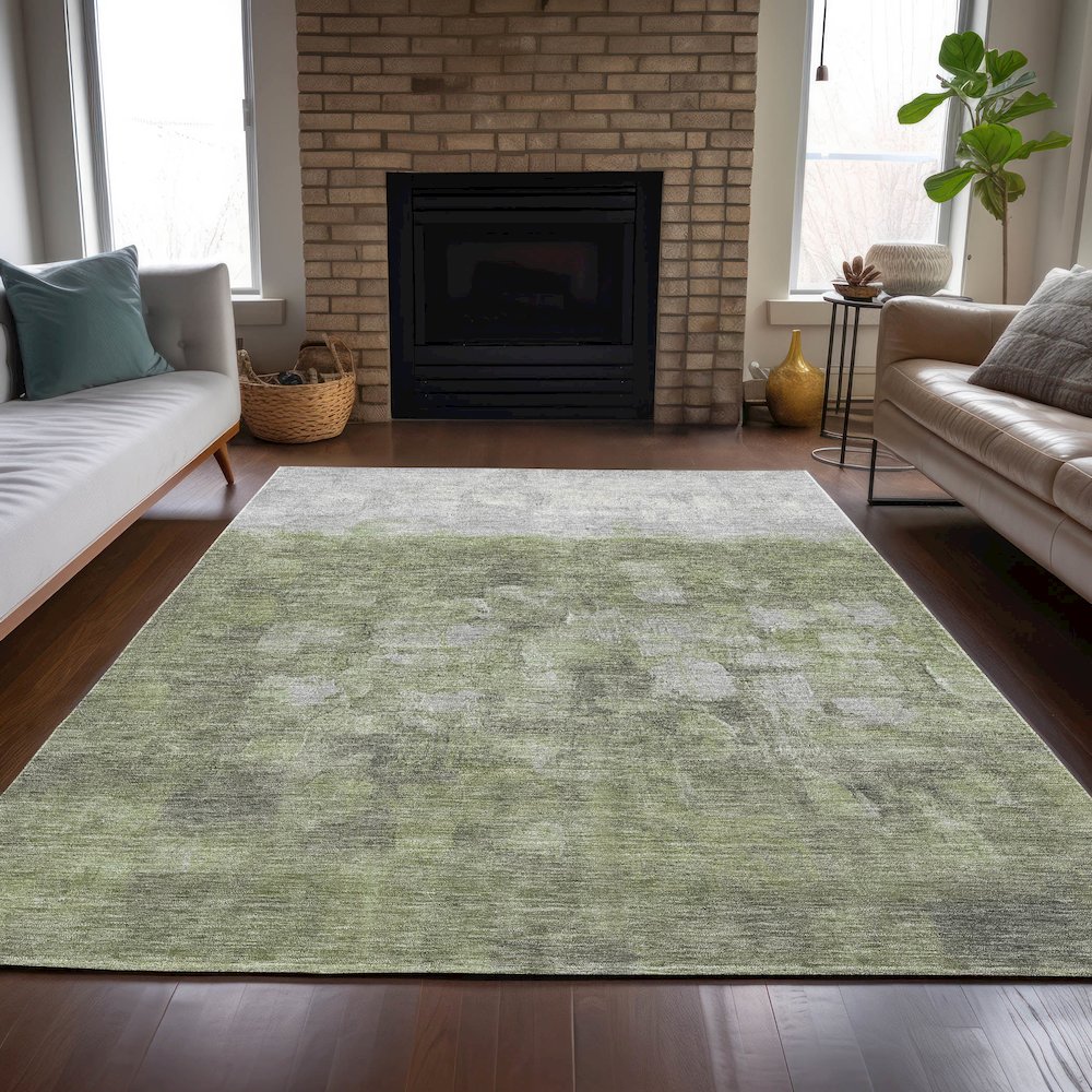 Machine Washable Indoor/Outdoor Chantille ACN2119 Fern 2'6" x 3'10" Rug. Picture 6