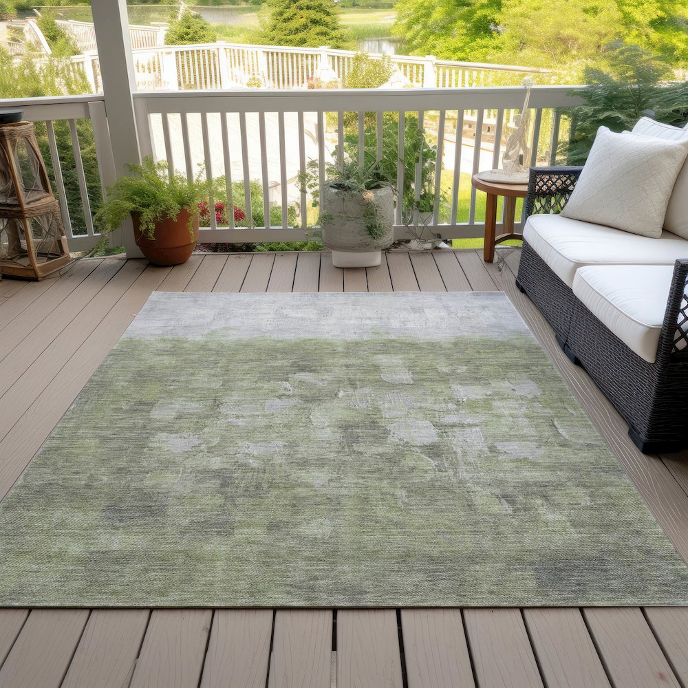 Machine Washable Indoor/Outdoor Chantille ACN2119 Fern 2'6" x 3'10" Rug. Picture 8