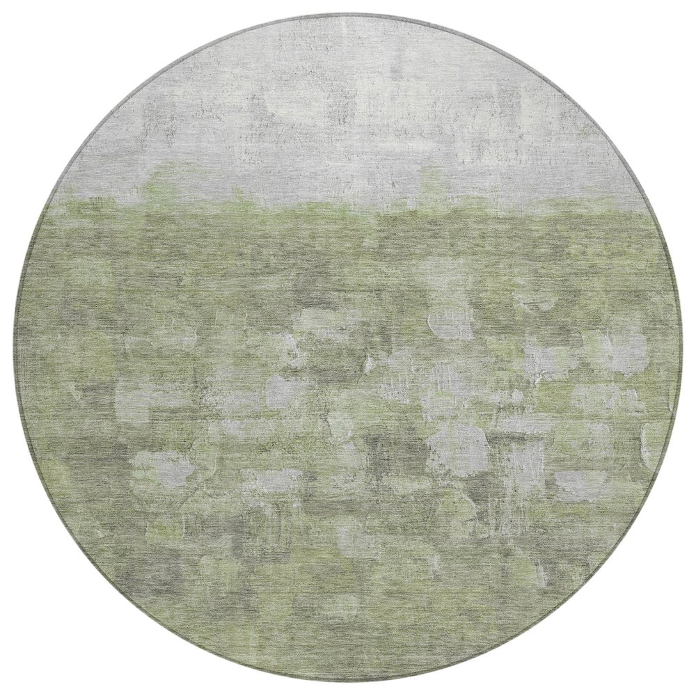Machine Washable Indoor/Outdoor Chantille ACN2119 Fern 8' x 8' Round Rug. Picture 1