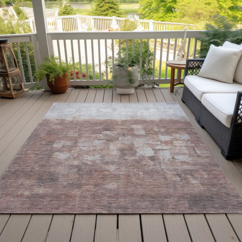 Machine Washable Indoor/Outdoor Chantille ACN2119 Paprika 2'6" x 3'10" Rug. Picture 8