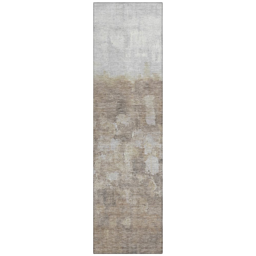 Machine Washable Indoor/Outdoor Chantille ACN2119 Taupe 2'3" x 7'6" Runner Rug. Picture 1
