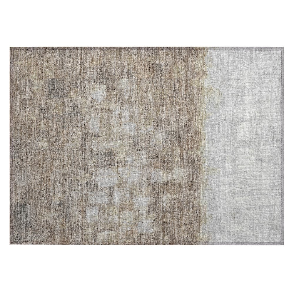 Machine Washable Indoor/Outdoor Chantille ACN2119 Taupe 1'8" x 2'6" Rug. Picture 1