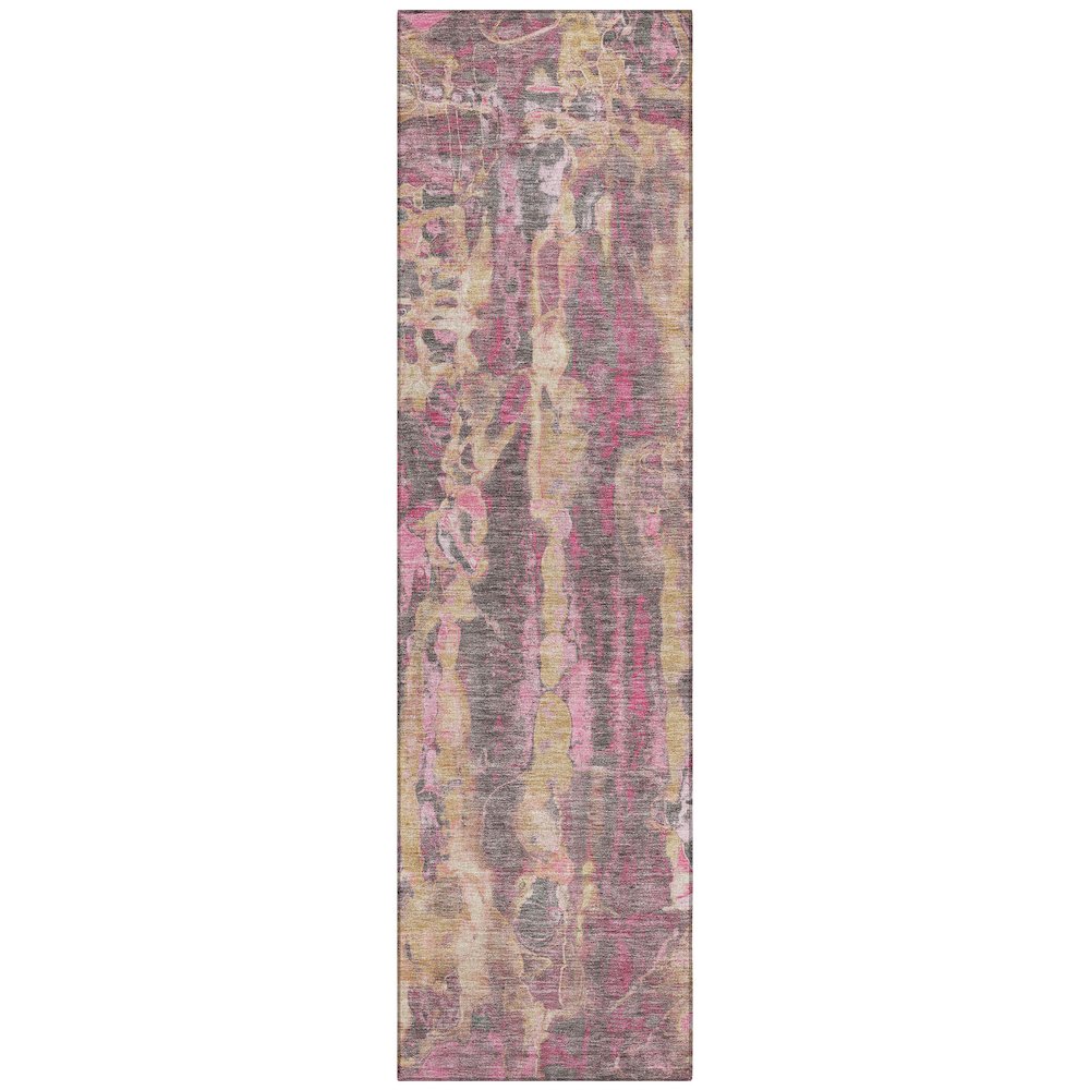 Machine Washable Indoor/Outdoor Chantille ACN2120 Blush 2'3" x 7'6" Runner Rug. Picture 1