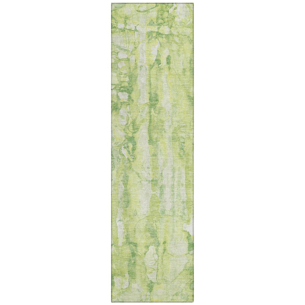 Machine Washable Indoor/Outdoor Chantille ACN2120 Lime 2'3" x 7'6" Runner Rug. Picture 1