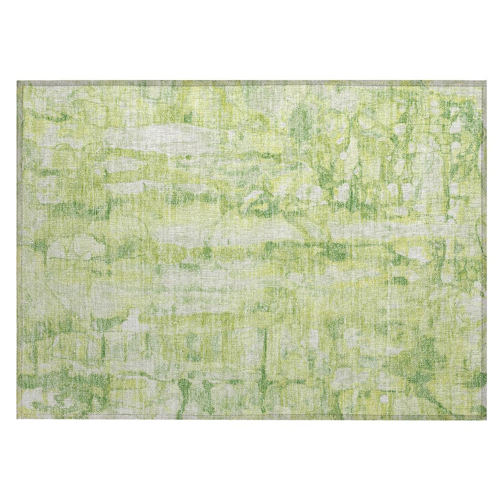 Machine Washable Indoor/Outdoor Chantille ACN2120 Lime 1'8" x 2'6" Rug. Picture 1