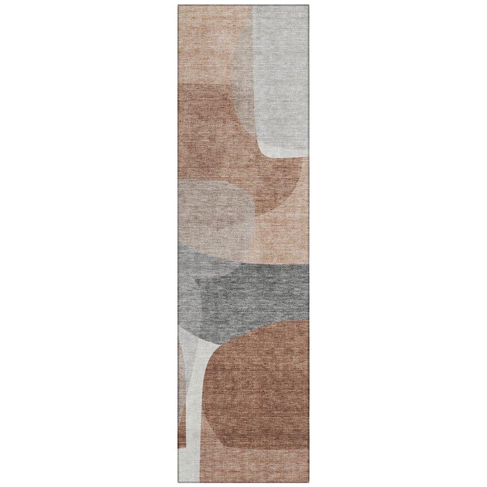 Machine Washable Indoor/Outdoor Chantille ACN2121 Paprika 2'3" x 7'6" Runner Rug. Picture 1