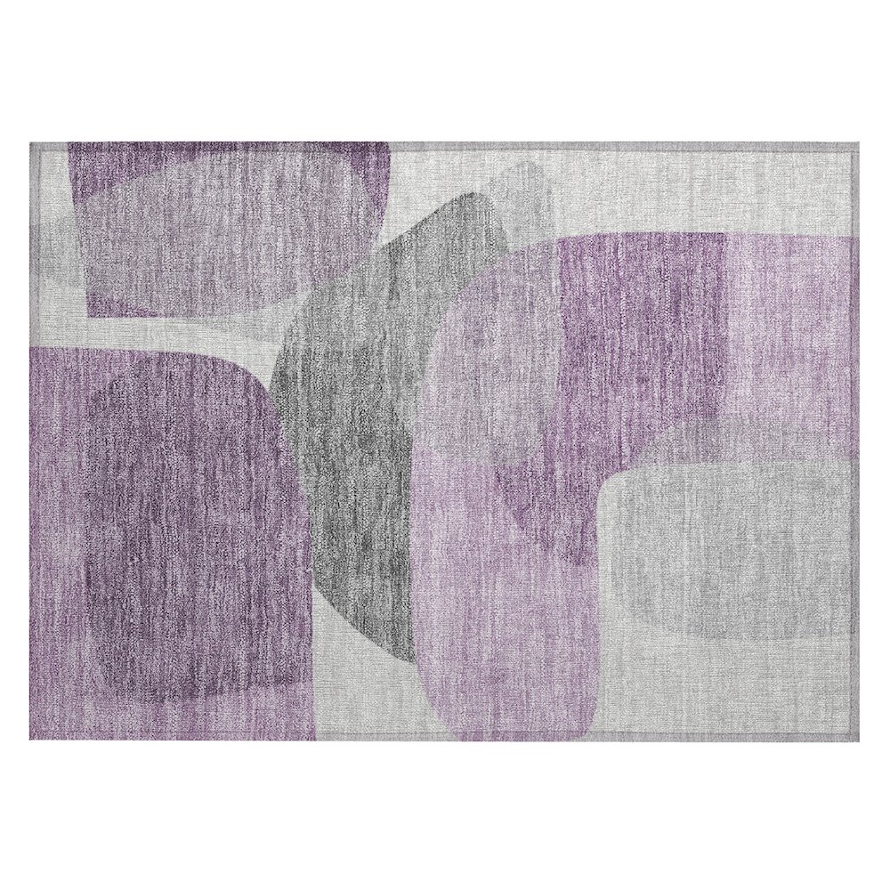 Machine Washable Indoor/Outdoor Chantille ACN2121 Purple 1'8" x 2'6" Rug. Picture 1