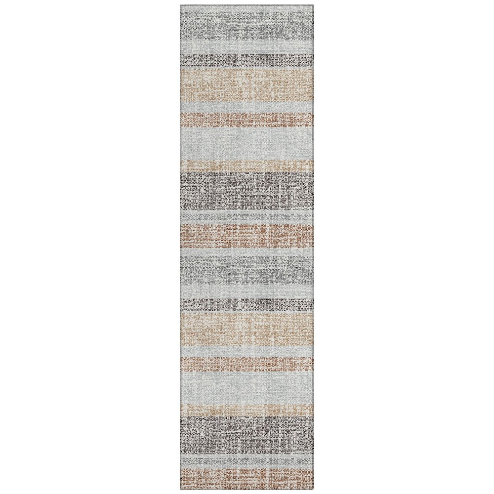 Machine Washable Indoor/Outdoor Chantille ACN2122 Gray 2'3" x 7'6" Runner Rug. Picture 1