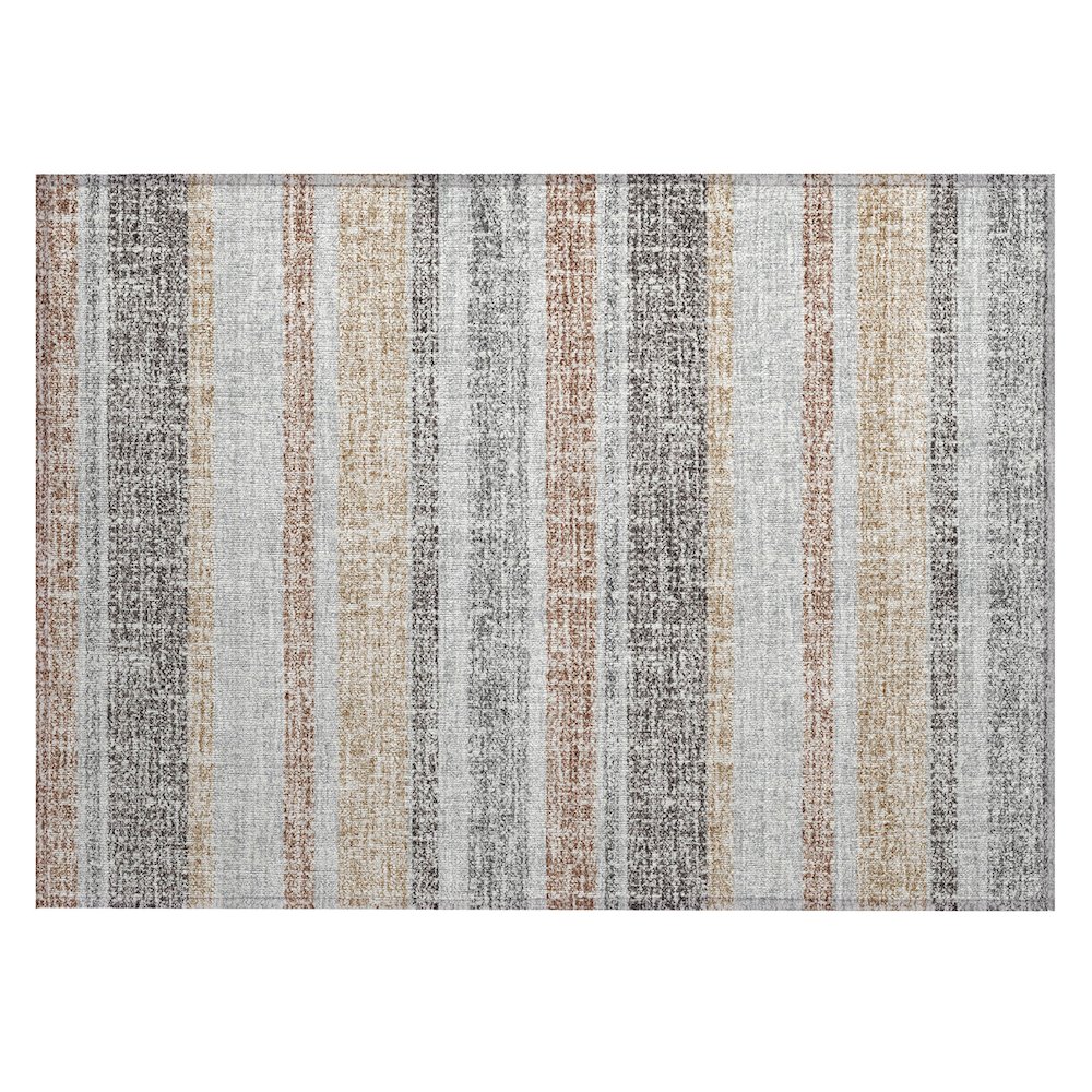 Machine Washable Indoor/Outdoor Chantille ACN2122 Gray 1'8" x 2'6" Rug. Picture 1