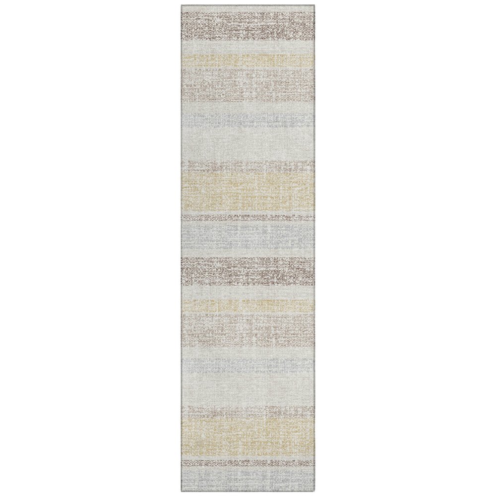 Machine Washable Indoor/Outdoor Chantille ACN2122 Ivory 2'3" x 7'6" Runner Rug. Picture 1