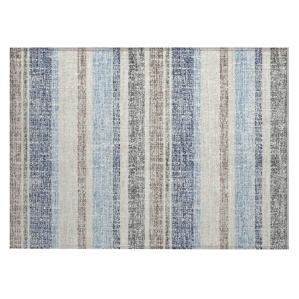 Machine Washable Indoor/Outdoor Chantille ACN2122 Navy 1'8" x 2'6" Rug. Picture 1