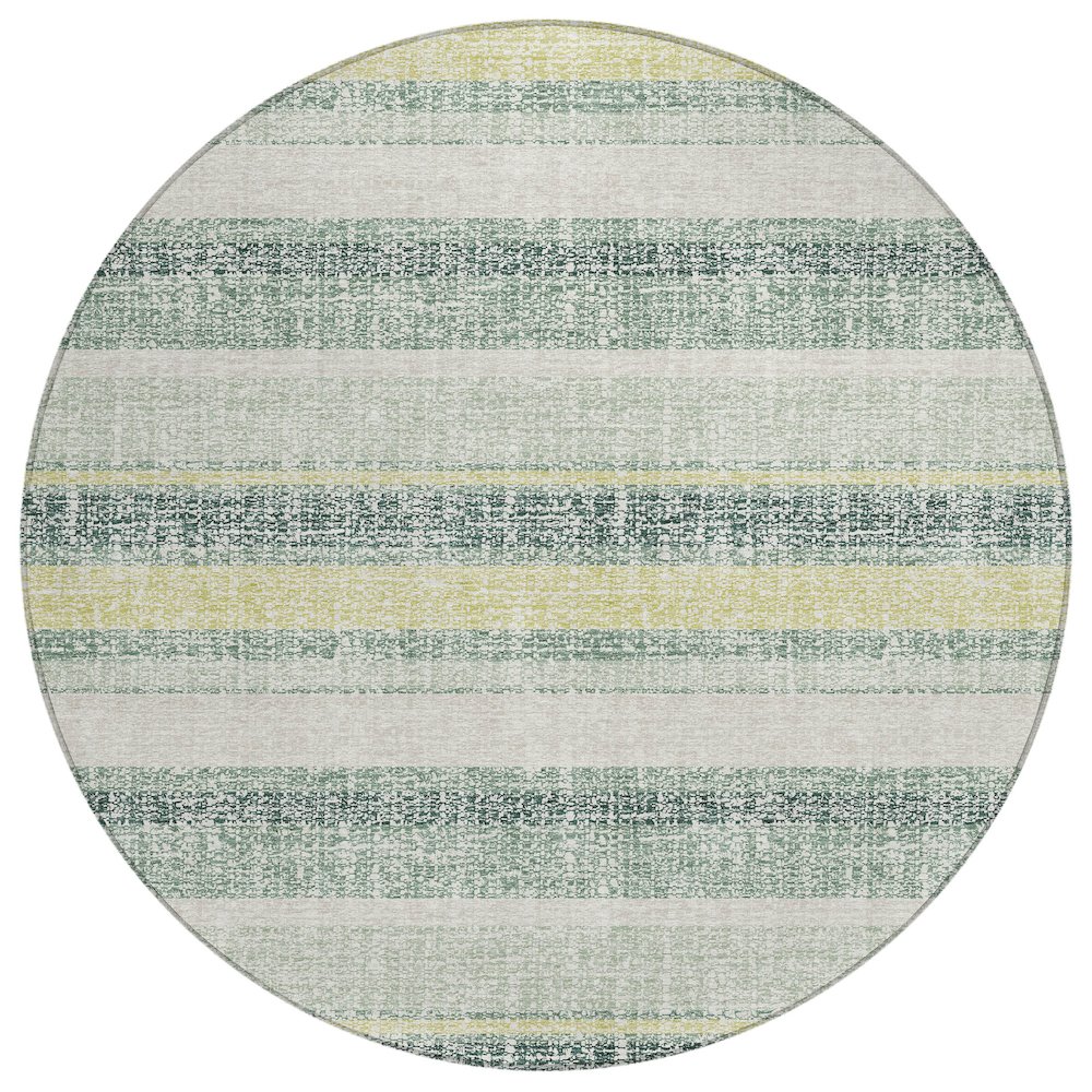 Machine Washable Indoor/Outdoor Chantille ACN2122 Seafoam 8' x 8' Round Rug. Picture 1