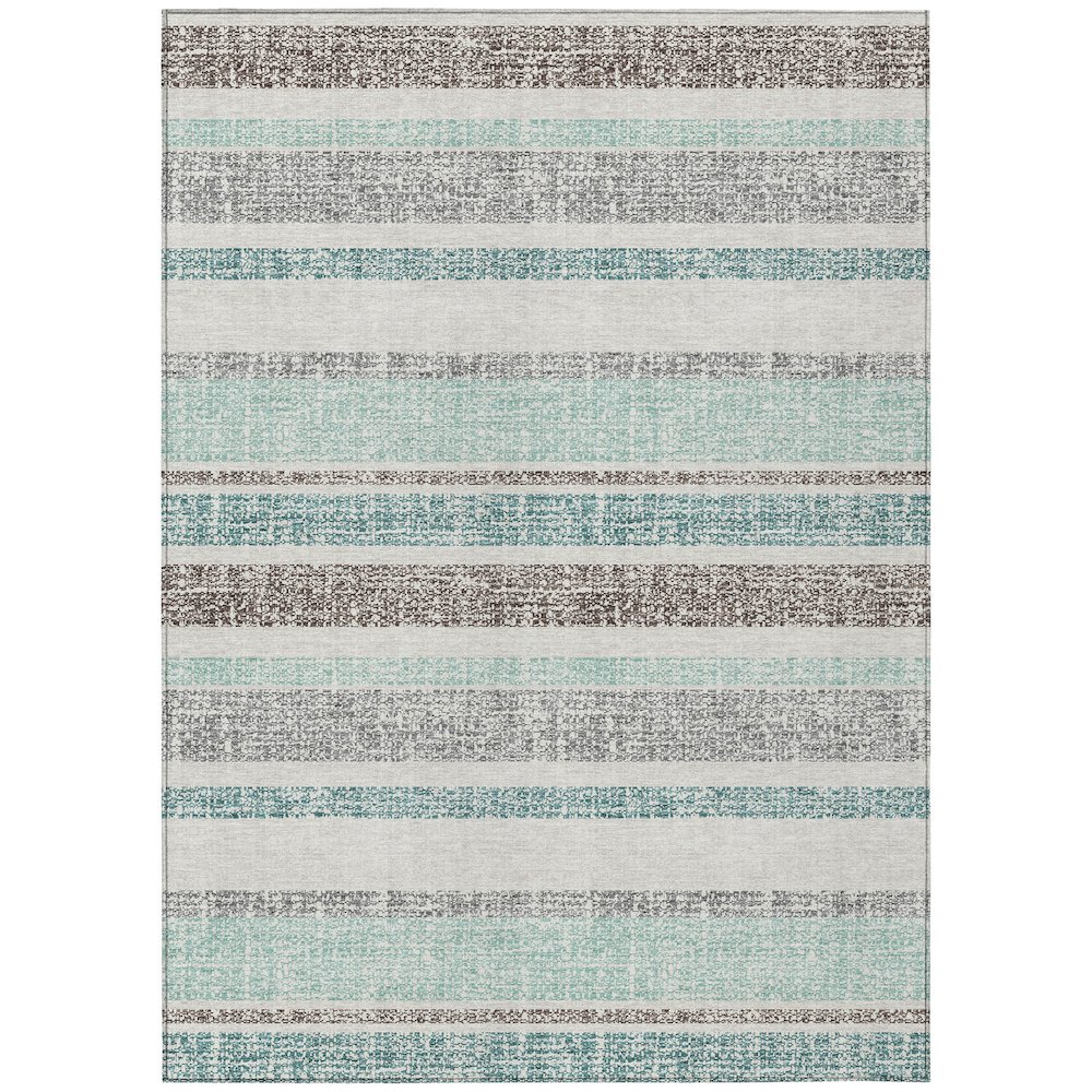 Machine Washable Indoor/Outdoor Chantille ACN2122 Teal 2'6" x 3'10" Rug. Picture 1
