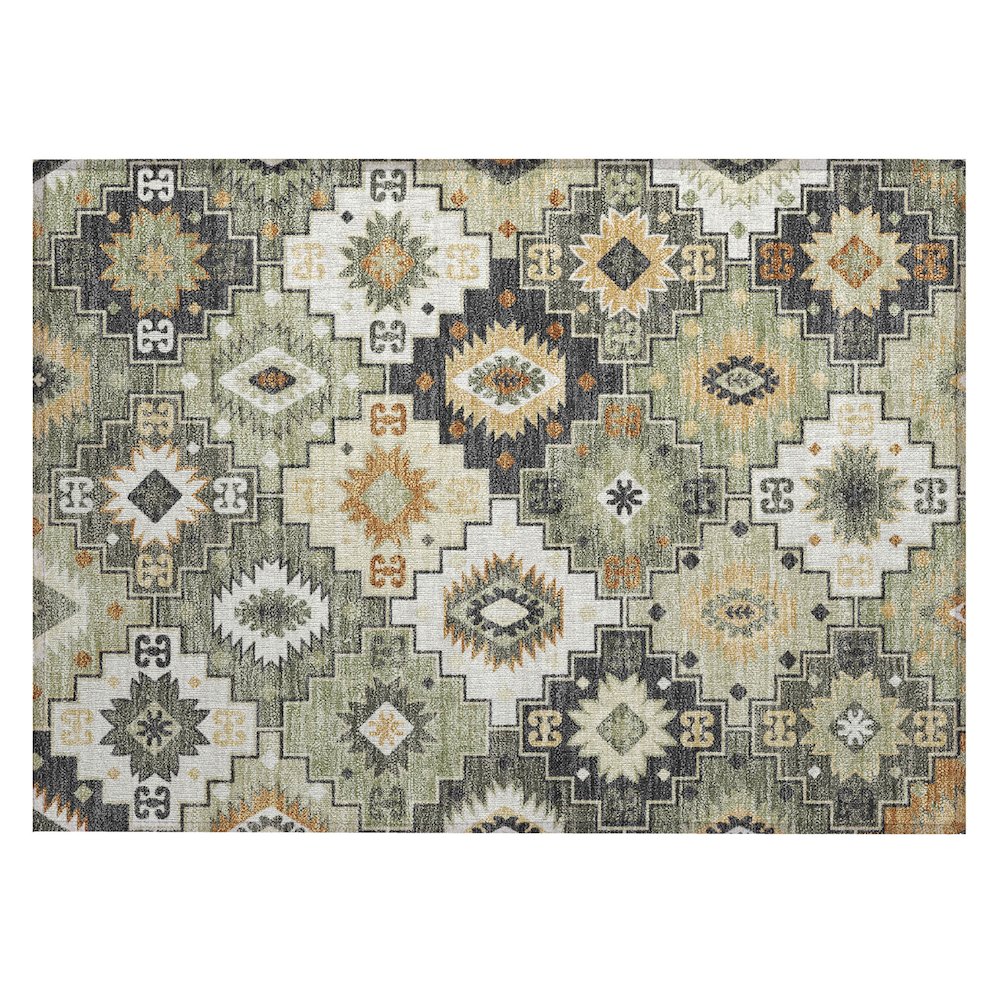 Machine Washable Indoor/Outdoor Chantille ACN2123 Fern 1'8" x 2'6" Rug. Picture 1
