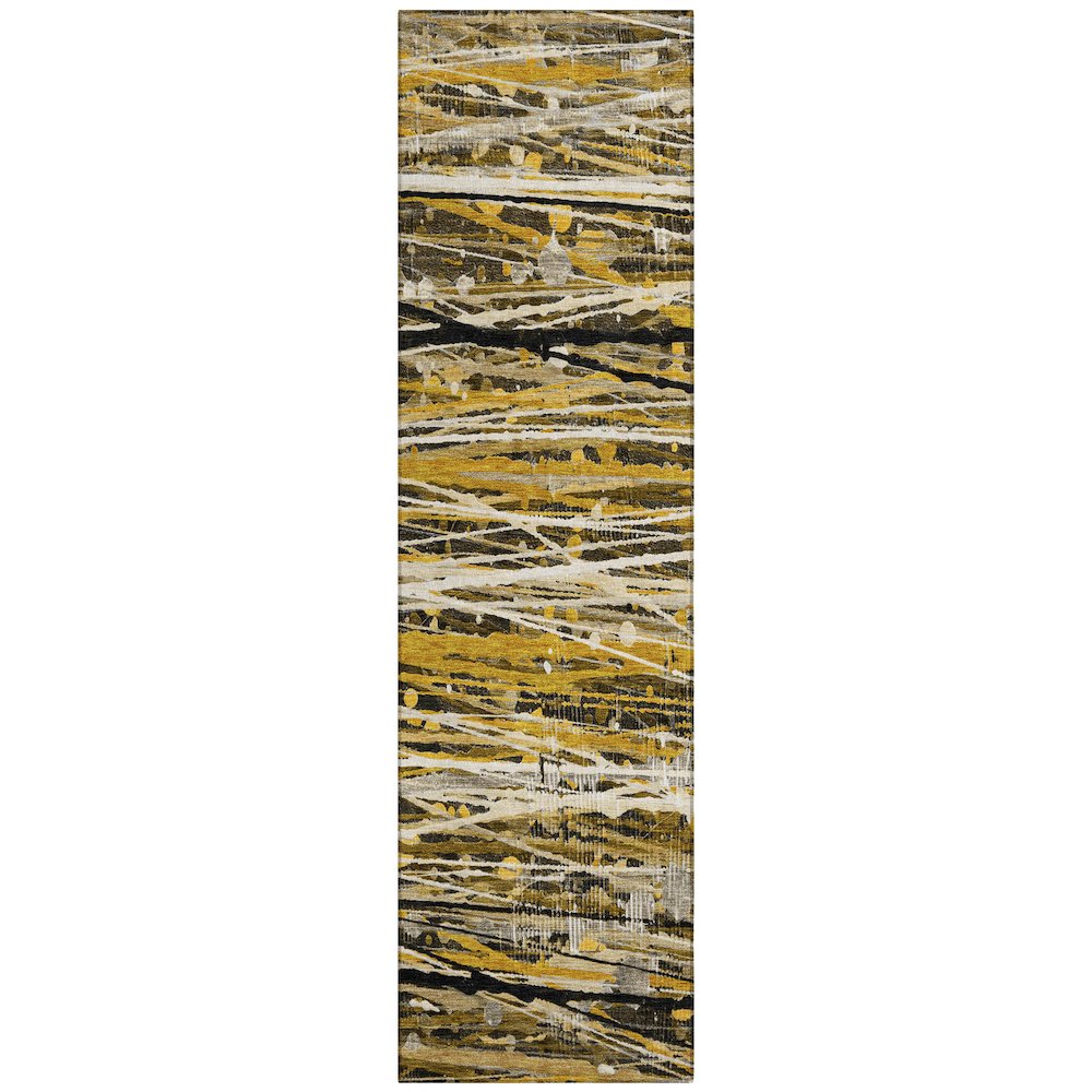 Machine Washable Indoor/Outdoor Chantille ACN2126 Brown 2'3" x 7'6" Runner Rug. Picture 1