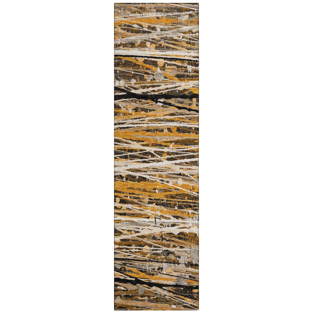 Machine Washable Indoor/Outdoor Chantille ACN2126 Copper 2'3" x 7'6" Runner Rug. Picture 1