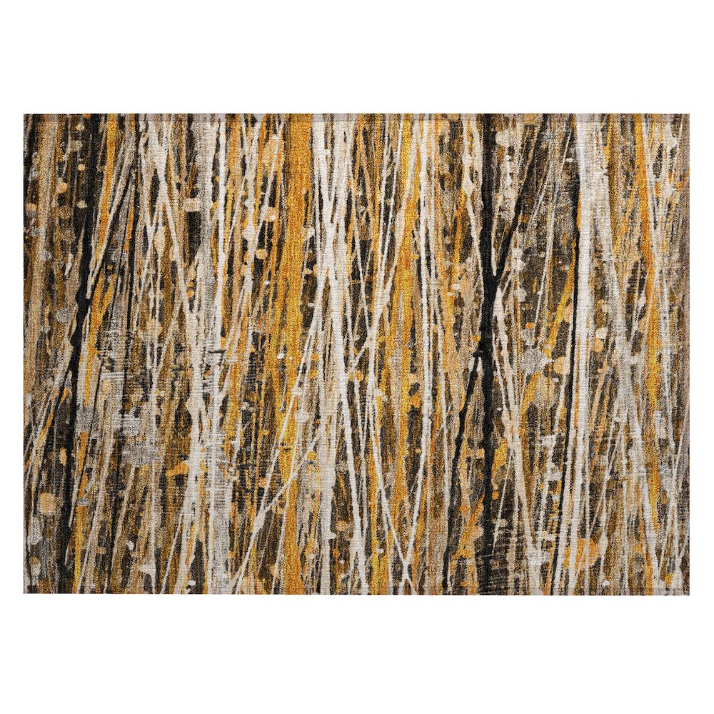 Machine Washable Indoor/Outdoor Chantille ACN2126 Copper 1'8" x 2'6" Rug. Picture 1