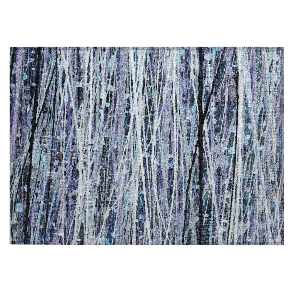 Machine Washable Indoor/Outdoor Chantille ACN2126 Purple 1'8" x 2'6" Rug. Picture 1