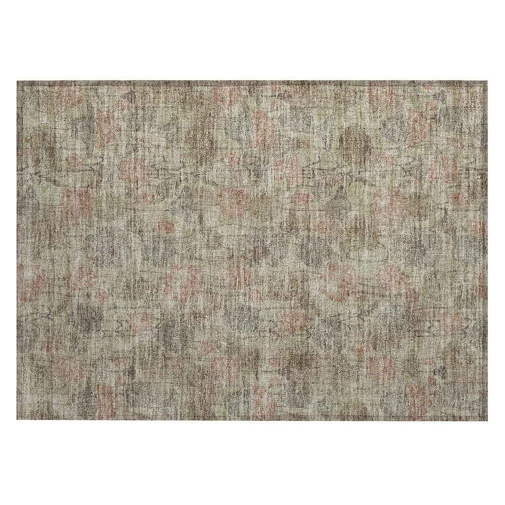 Machine Washable Indoor/Outdoor Chantille ACN2128 Brown 1'8" x 2'6" Rug. Picture 1